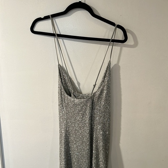 Susana Monaco Sequin Cowl Neck Dress silver - Picture 7 of 10
